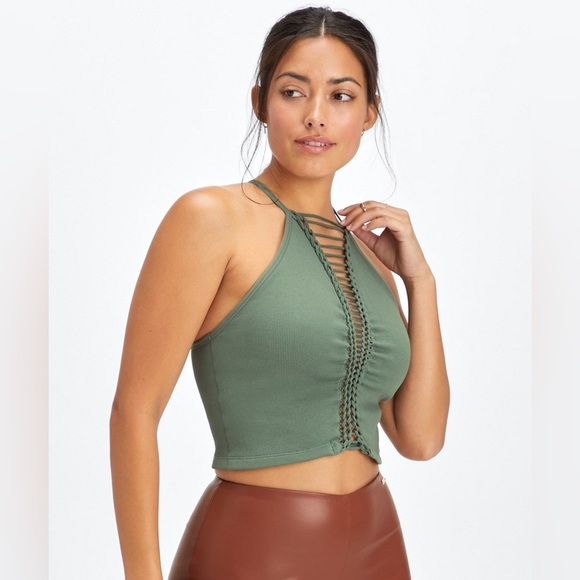 Fabletics Tops - Fabletics Ribbed Seamless Braided Tank